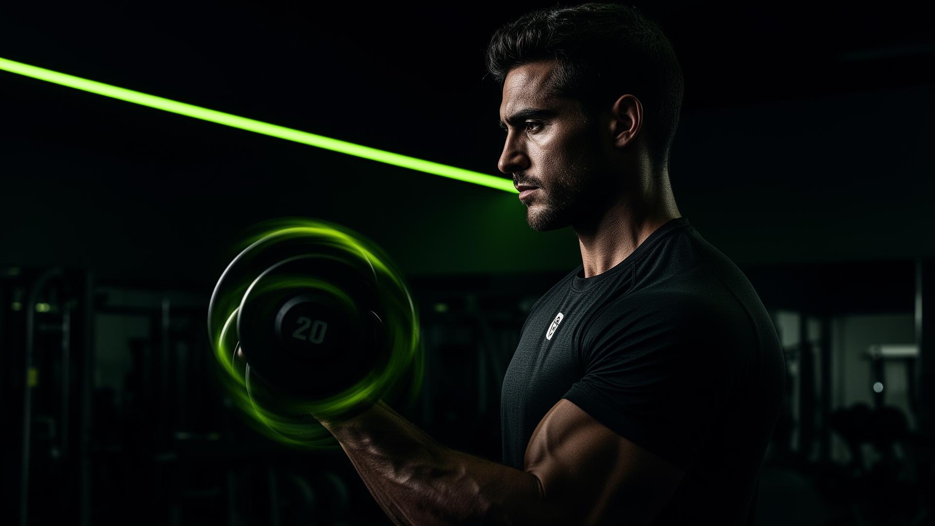 Atleta entrenando con suplementación deportiva